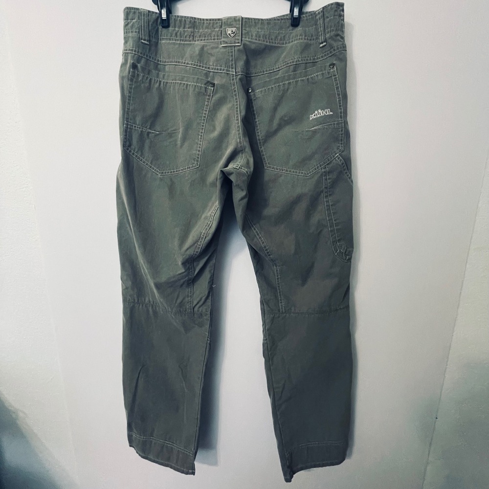 KUHL Mens Revolver Pants Men's W33xL32 Olive Green Cotton Nylon Vintage Wash - Picture 2 of 16